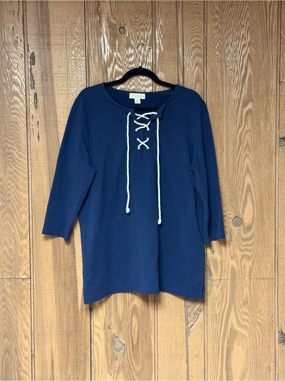 Appleseed's Navy Rope-Front Tunic - Picture 2 of 5